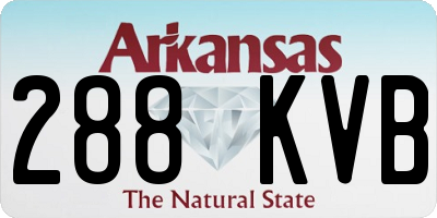 AR license plate 288KVB