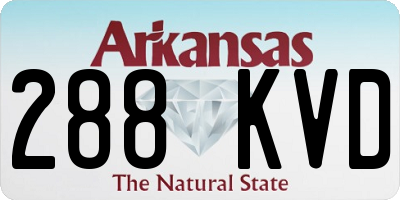 AR license plate 288KVD