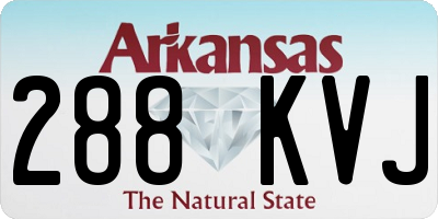 AR license plate 288KVJ