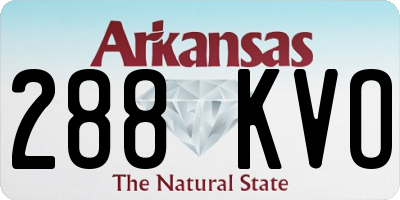 AR license plate 288KVO