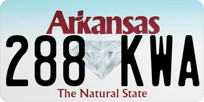 AR license plate 288KWA