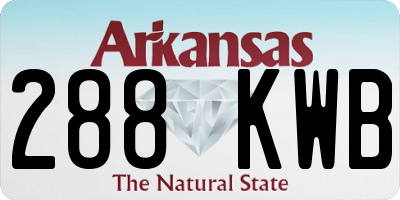 AR license plate 288KWB