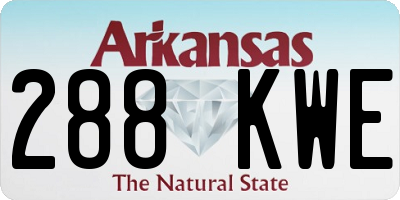 AR license plate 288KWE