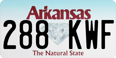AR license plate 288KWF