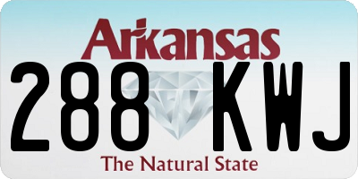 AR license plate 288KWJ