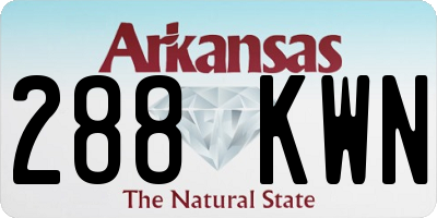 AR license plate 288KWN