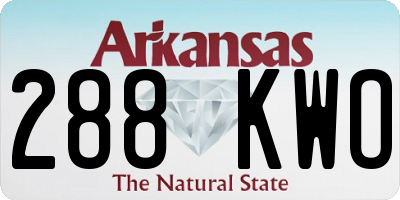 AR license plate 288KWO