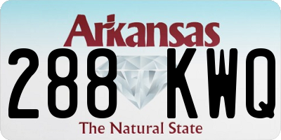 AR license plate 288KWQ