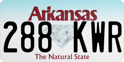 AR license plate 288KWR