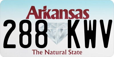 AR license plate 288KWV
