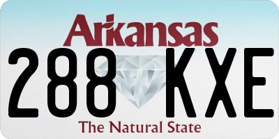 AR license plate 288KXE