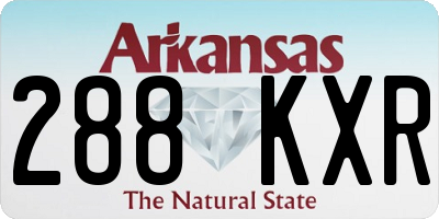 AR license plate 288KXR