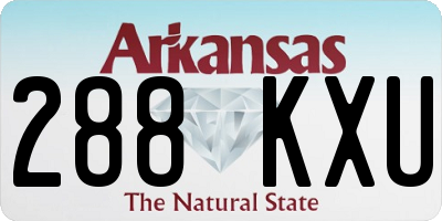 AR license plate 288KXU