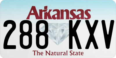 AR license plate 288KXV