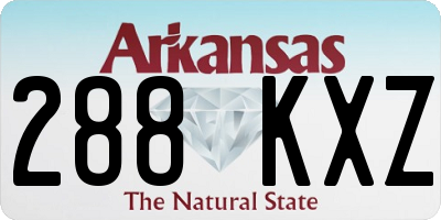 AR license plate 288KXZ