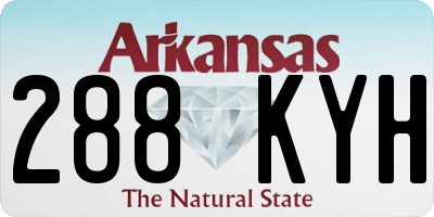 AR license plate 288KYH