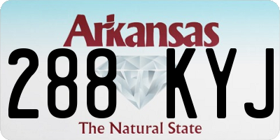 AR license plate 288KYJ