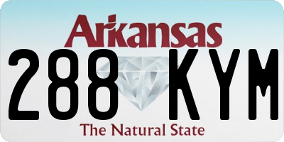 AR license plate 288KYM