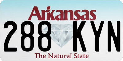 AR license plate 288KYN