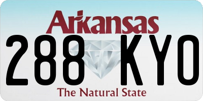 AR license plate 288KYO