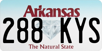 AR license plate 288KYS
