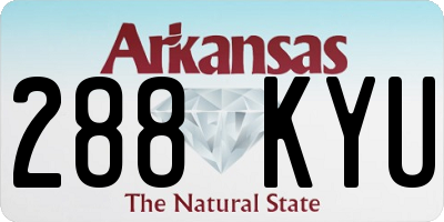 AR license plate 288KYU