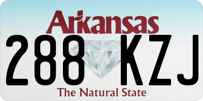 AR license plate 288KZJ