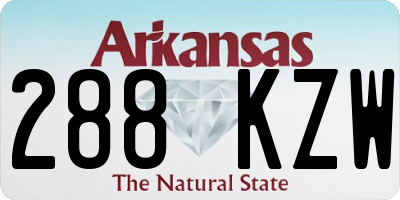 AR license plate 288KZW