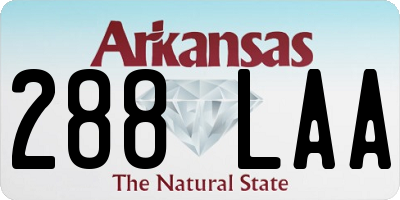 AR license plate 288LAA