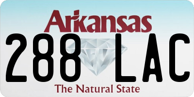 AR license plate 288LAC