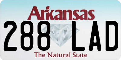 AR license plate 288LAD
