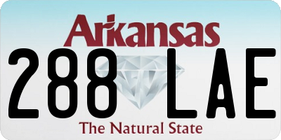 AR license plate 288LAE
