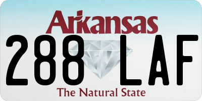 AR license plate 288LAF