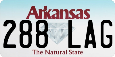 AR license plate 288LAG