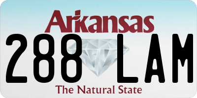 AR license plate 288LAM