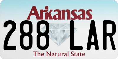 AR license plate 288LAR