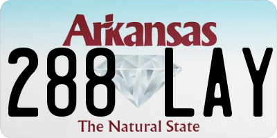 AR license plate 288LAY