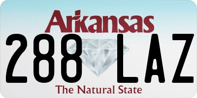 AR license plate 288LAZ