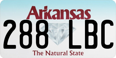 AR license plate 288LBC