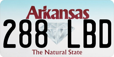 AR license plate 288LBD