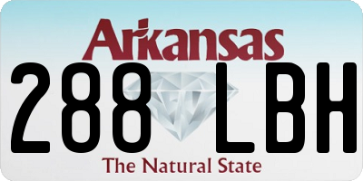 AR license plate 288LBH