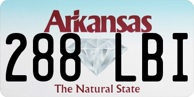 AR license plate 288LBI