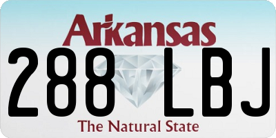 AR license plate 288LBJ