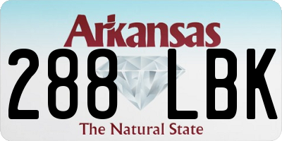 AR license plate 288LBK