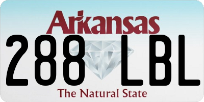 AR license plate 288LBL