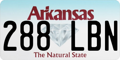 AR license plate 288LBN