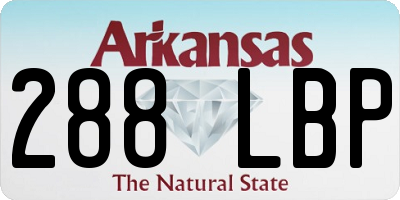 AR license plate 288LBP