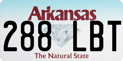 AR license plate 288LBT