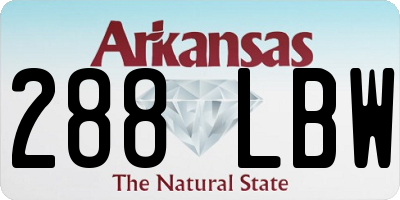 AR license plate 288LBW
