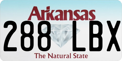 AR license plate 288LBX